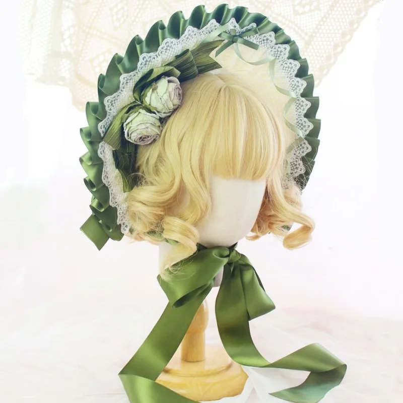 

Original Multi-color BNT Bonnet Hat Flower Wedding Tea Party Gorgeous Hat Hanyang Eclectic Lolita Countryside Style Grass Hat