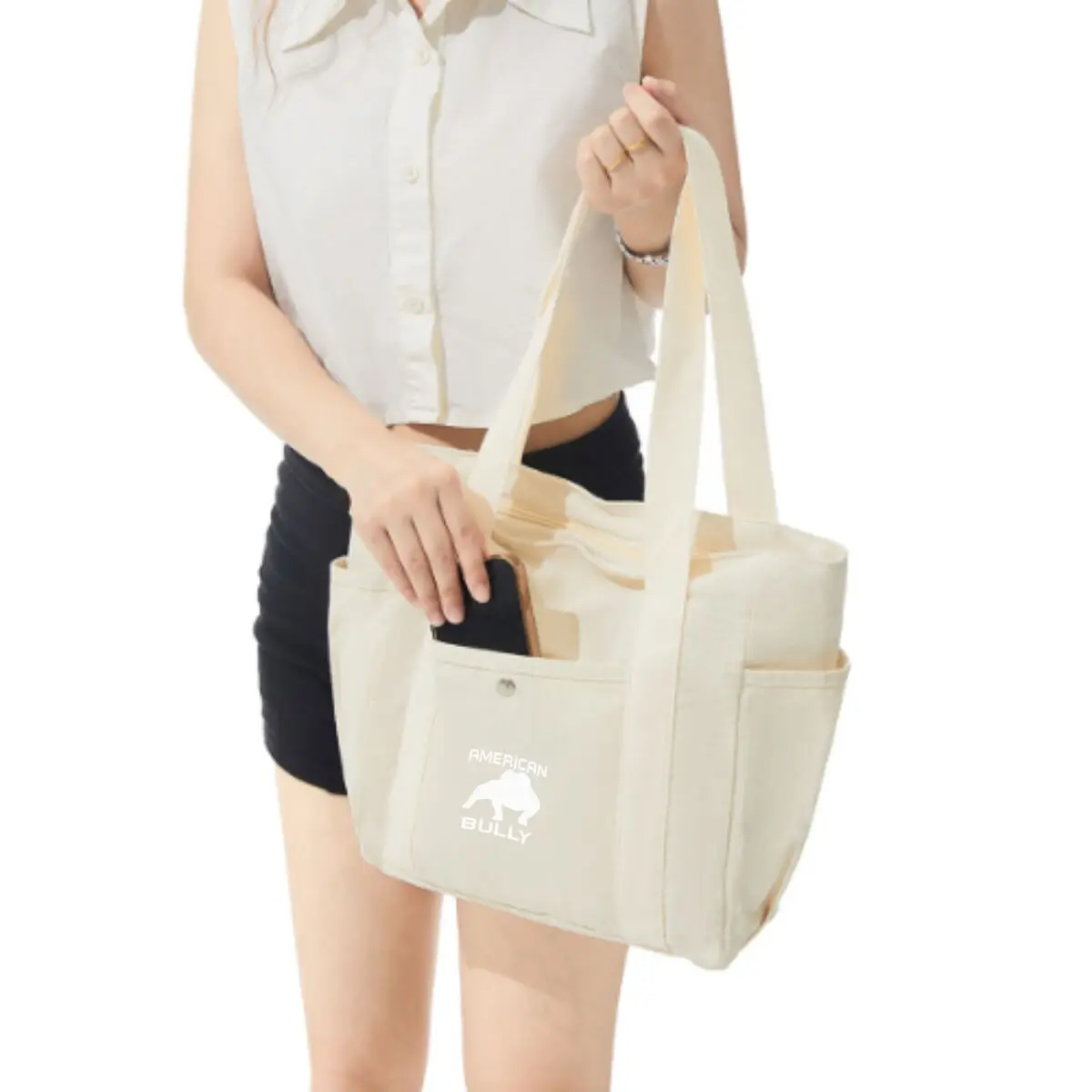 Bully Sign Marks Strong Vibe Women's Fashion Shoulder Bag Class Large Capacity Student Tote Bag