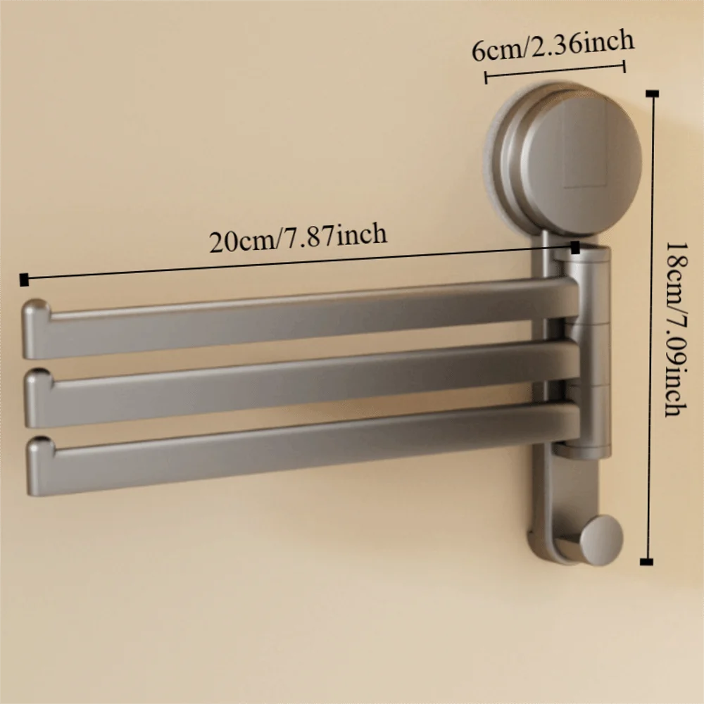 لا حاجة للحفر شفط كأس الدورية منشفة رف تدوير منشفة حامل متعدد شريط للطي رف الحائط شماعة للمنشفة