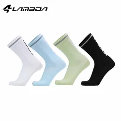 LAMEDA Sports Socks Sweat-absorbent and Breathable Outdoor Cycling Mid-calf Socks for Men and Women Reflective Sports Socks