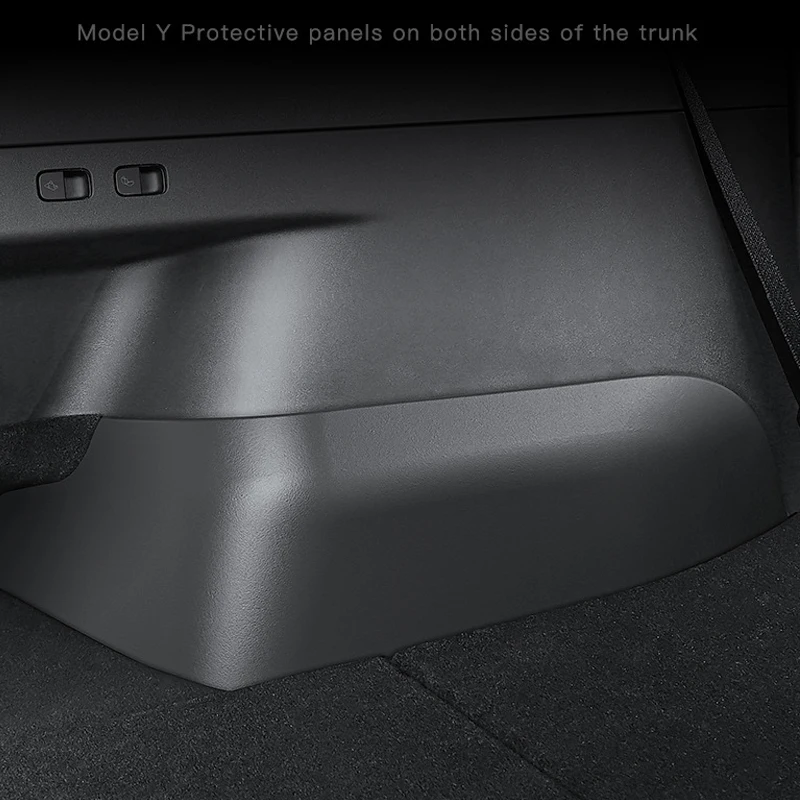 

Левые и правые защитные пластины багажника для Tesla Model Y 2022 2023, защитные аксессуары для интерьера, полный комплект, боковая защитная панель