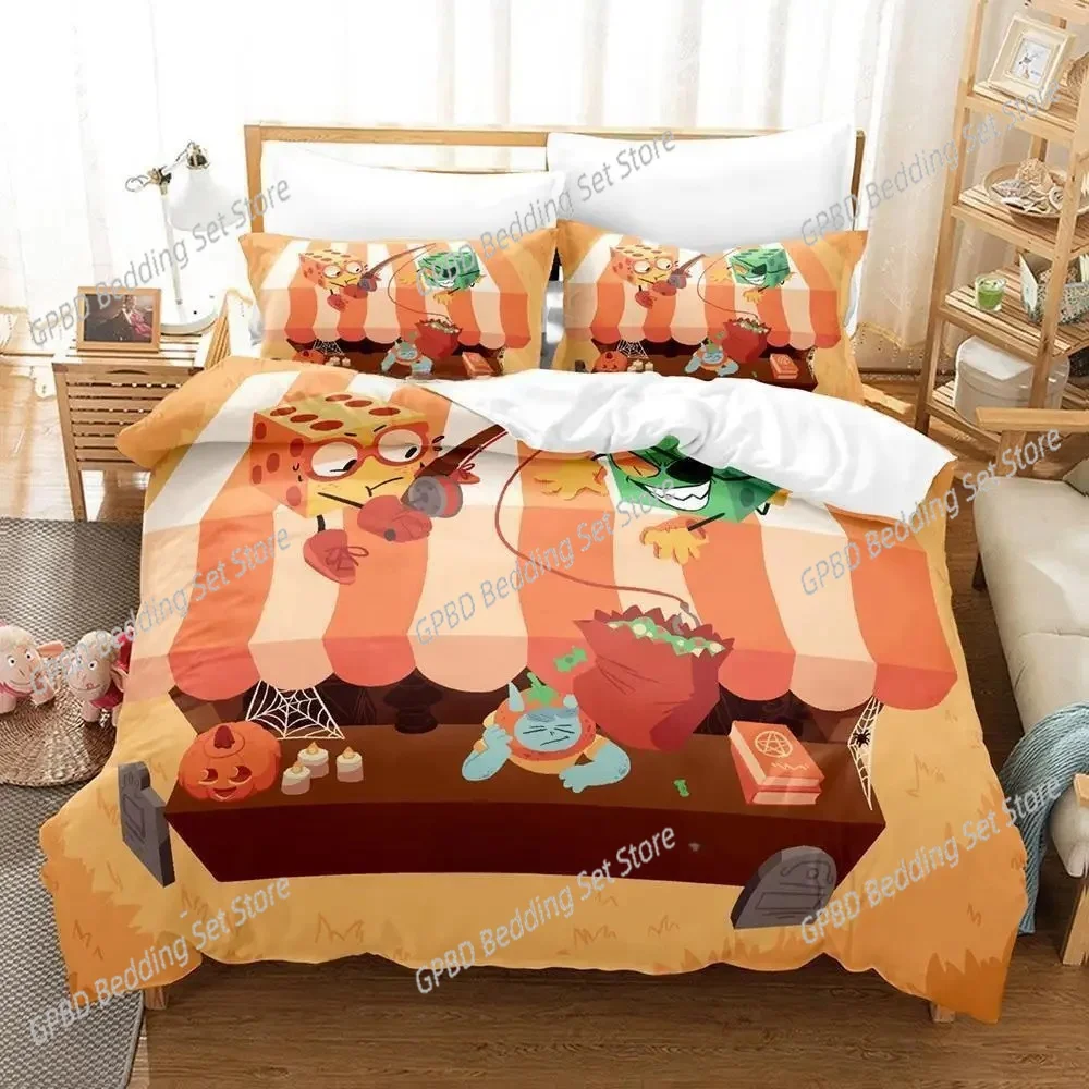 

Anime Game Dicey Dungeons 3D Bedding Set Duvet Cover Pillowcases Single Twin Full Queen King Size Home Decor Quilt Boys Gift