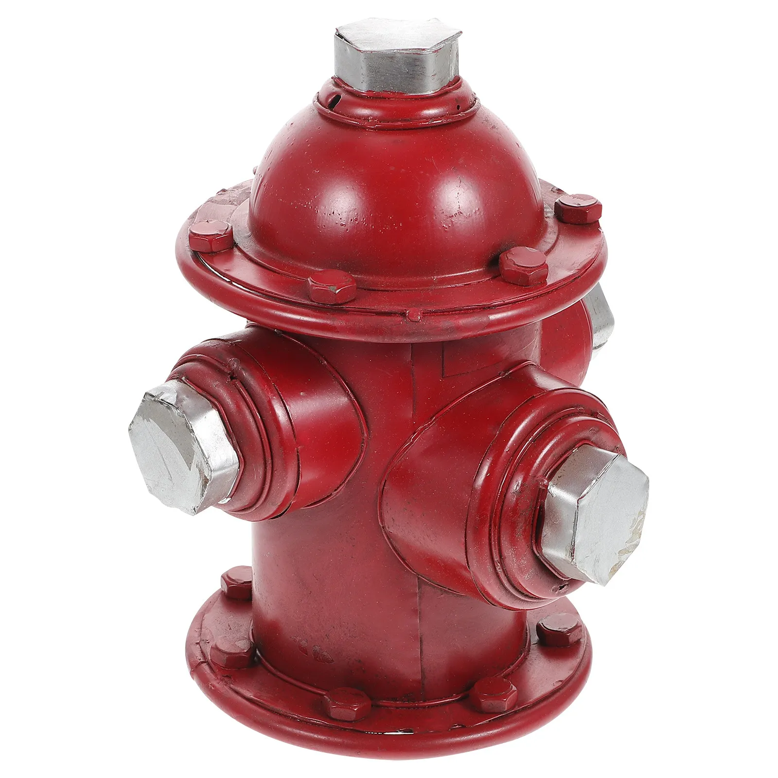 Retro Iron Fire Hydrant Statue for Garden, Home, and Indoor Decor – Vintage Fire Station Themed Ornament