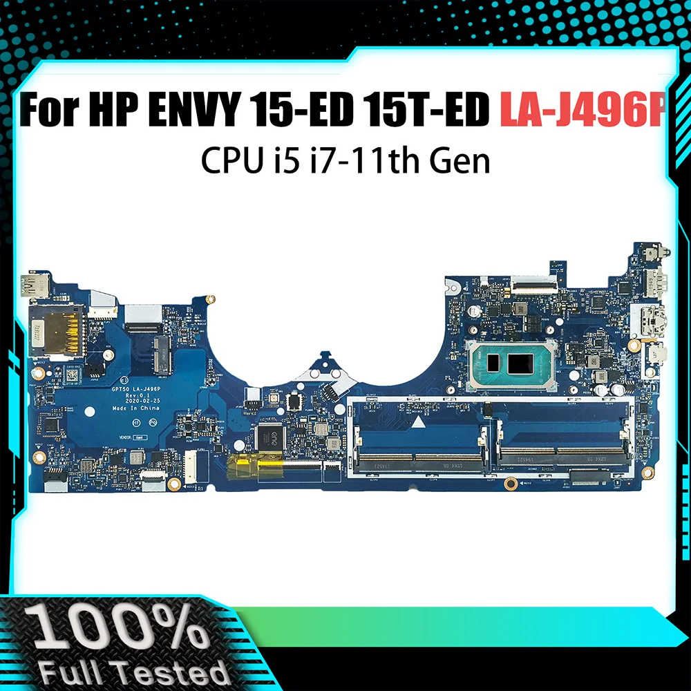 

Laptop Mainboard For HP ENVY 15-ED 15T-ED LA-J496P M20703-501 M20700-601 M20704-601 Motherboard i5-1135G7 i7-1165G7 CPU