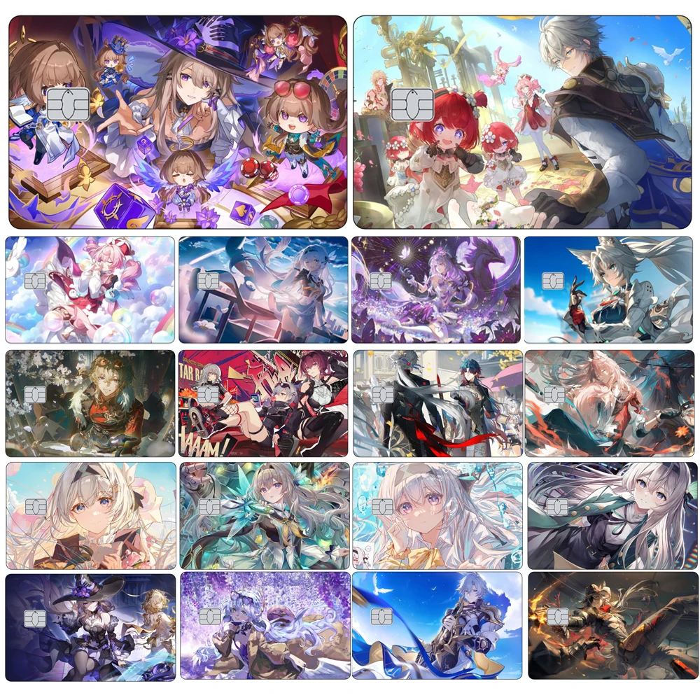 

Honkai：Star Rail Firefly Kafka Silver Wolf Cartoon Credit Card Skin Stickers Bus Metro Card Sticker Game Collect Decoration Gift