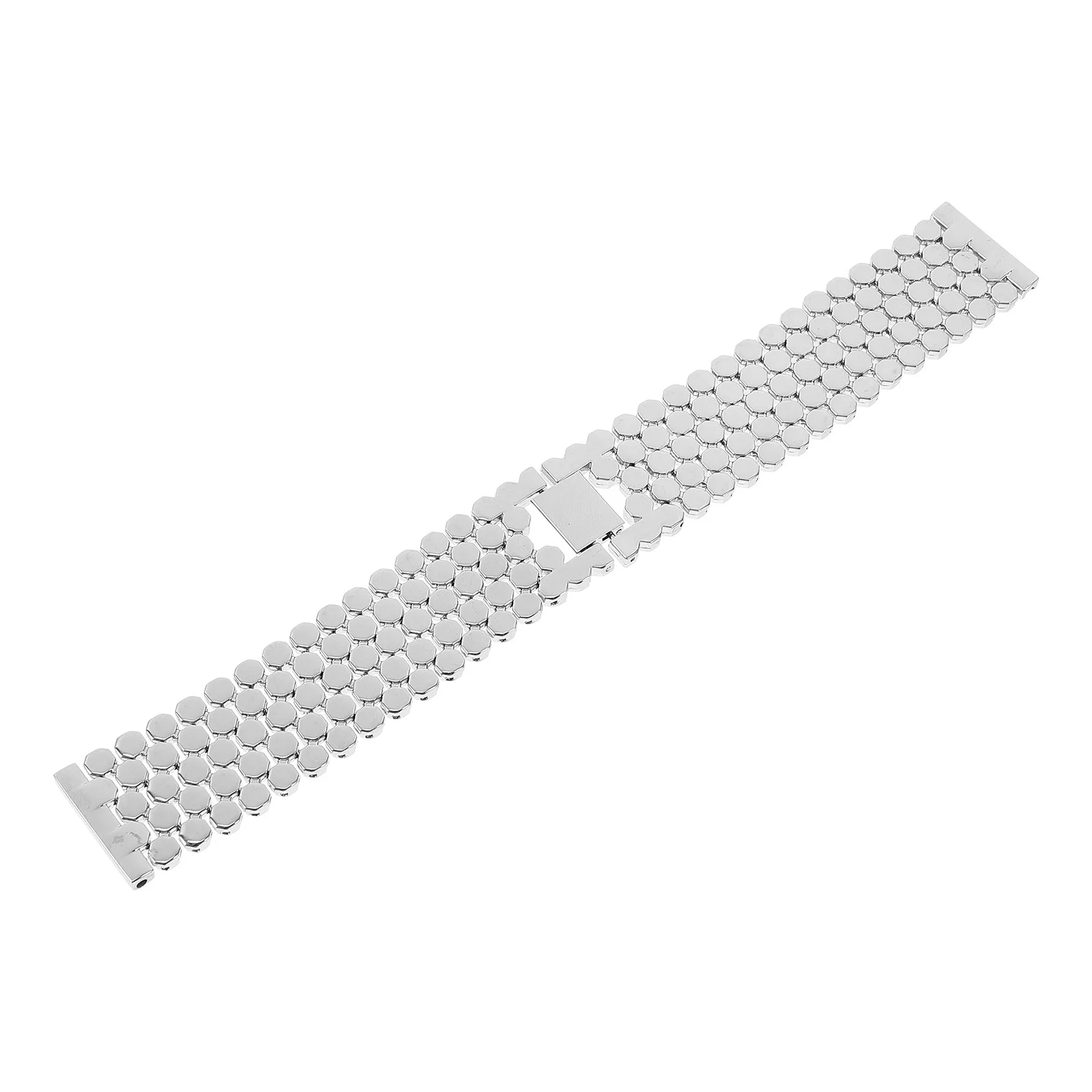 

Silver Stainless Steel Scale Strap Replacement Bracelet for Stylish Classic Business Look Durable