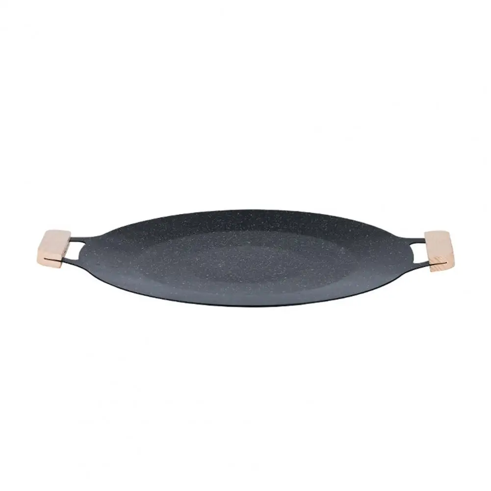 Non-stick Coating Frying Pan Barbecue Tray Cast Iron Korean Style Bbq Grill Pan for Stove Top Cast Iron Griddle Non-stick Round