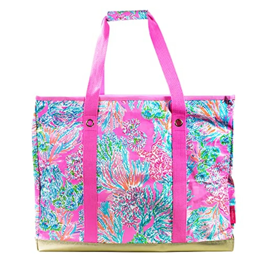 

Large Utility Tote Bag Heavy Duty Collapsible Tote Storage Bin with Zip Lid and Reinforced Base