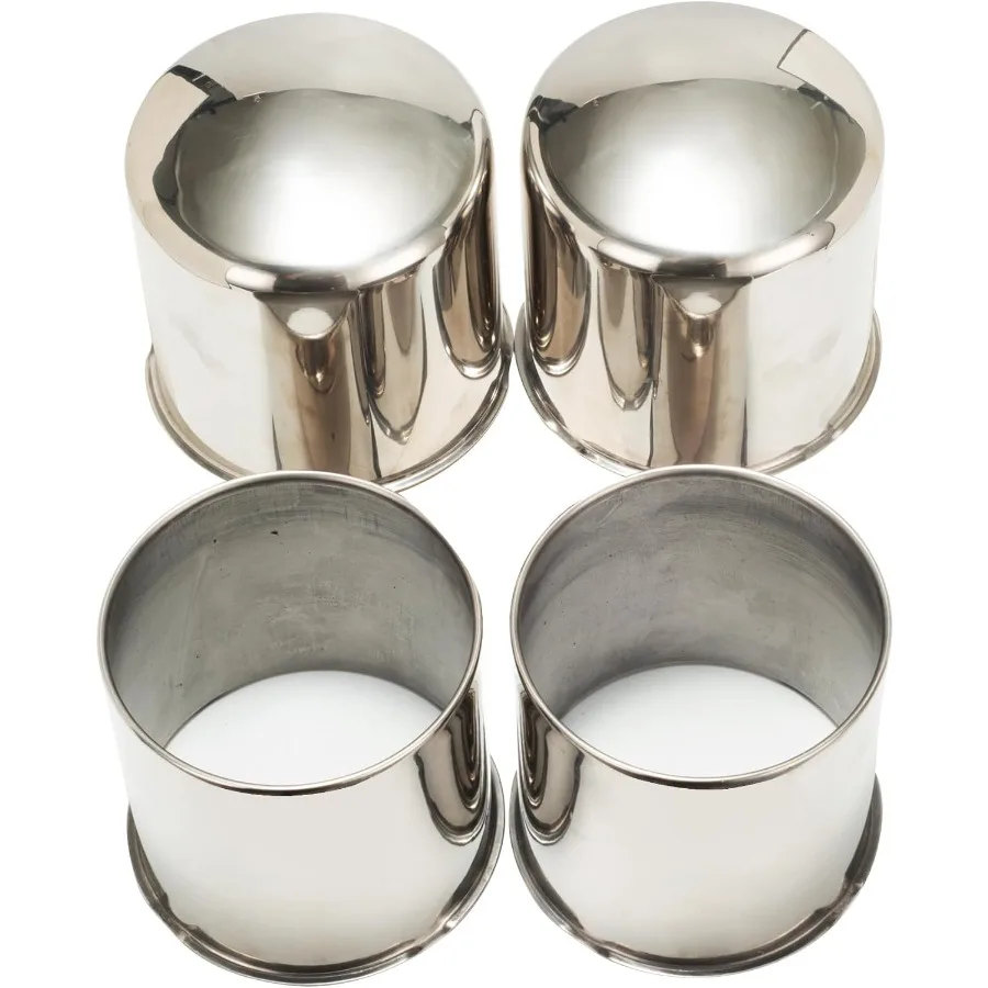 

4 шт., 4,25-дюймовые центральные колпаки колес прицепа из нержавеющей стали, нажимные центральные колпаки ступицы для грузовиков, внедорожников, RV, комбинация ободов колес купола