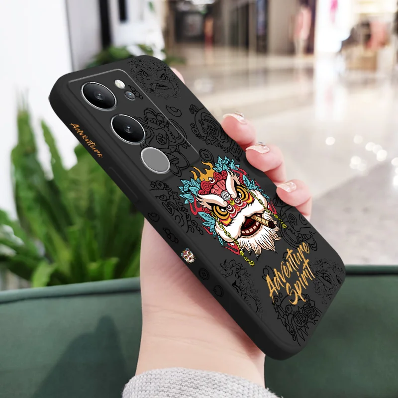 حالة الهاتف الأسد لفيفو ، غطاء سيليكون ، دخان ، V29 ، V29E ، V27 ، V27E ، V25 ، V25E ، V23 ، V23E ، V21 ، V20 ، S1 Pro ، 4G ، 5G