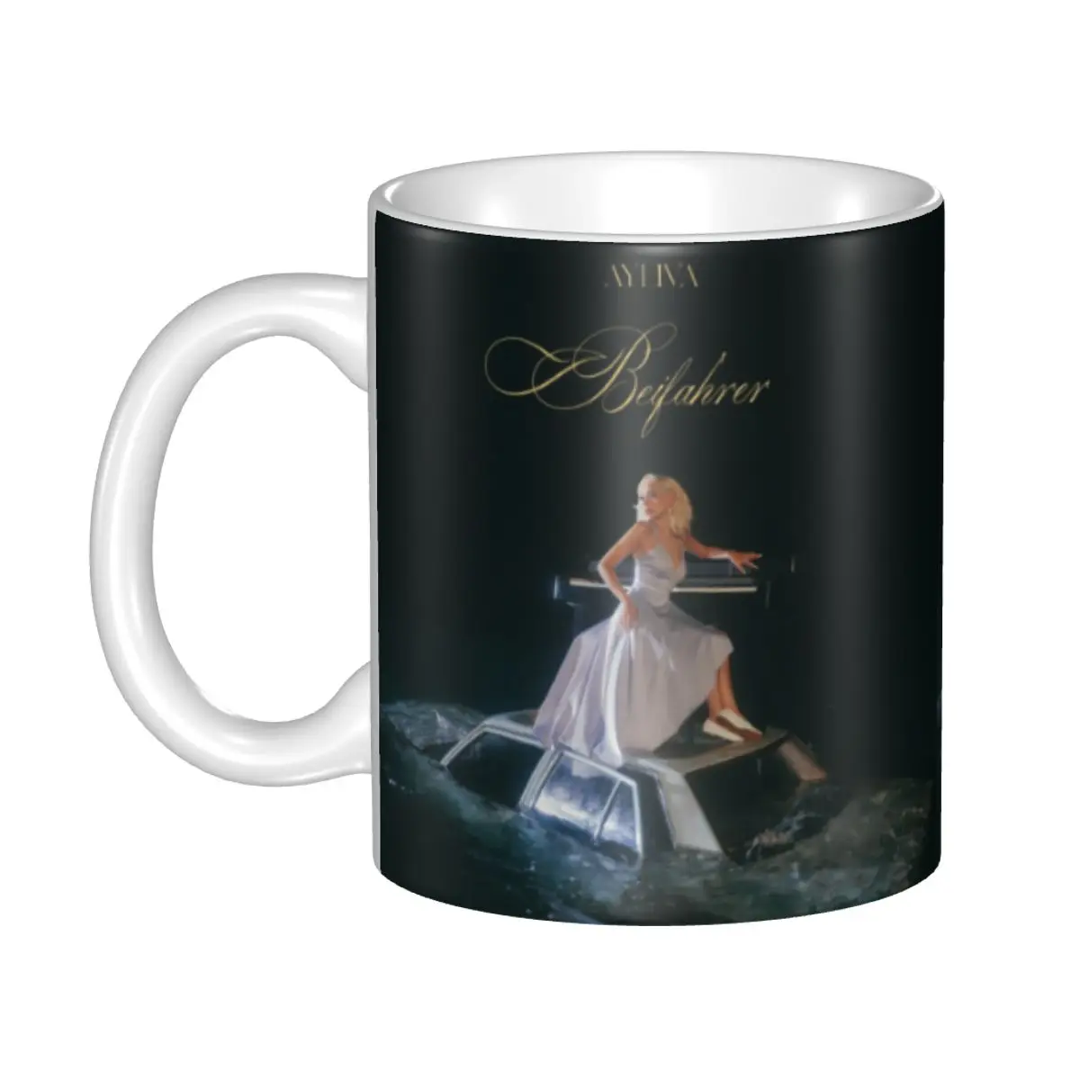 Custom DIY German Singer Ayliva Ceramic Mugs Personalized Coffee Cups Creative Present