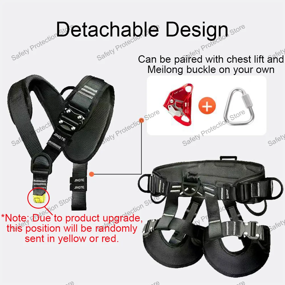 Outdoor Climbing Safety Harness Full Body Aerial Work Construction Safety Belt Rock Mountaineering Protection Harness Equipment