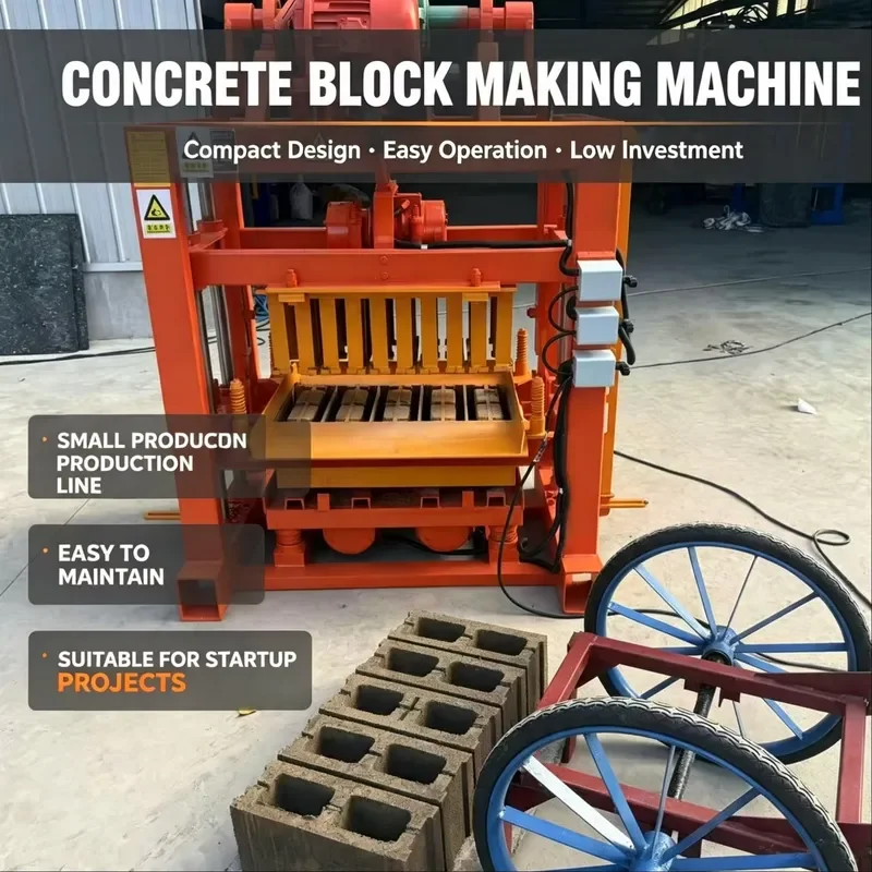 QT4-40/45 Electric Brick Making Machinery Construction Material Equipment Solid Hollow Interlock Concrete Block Making