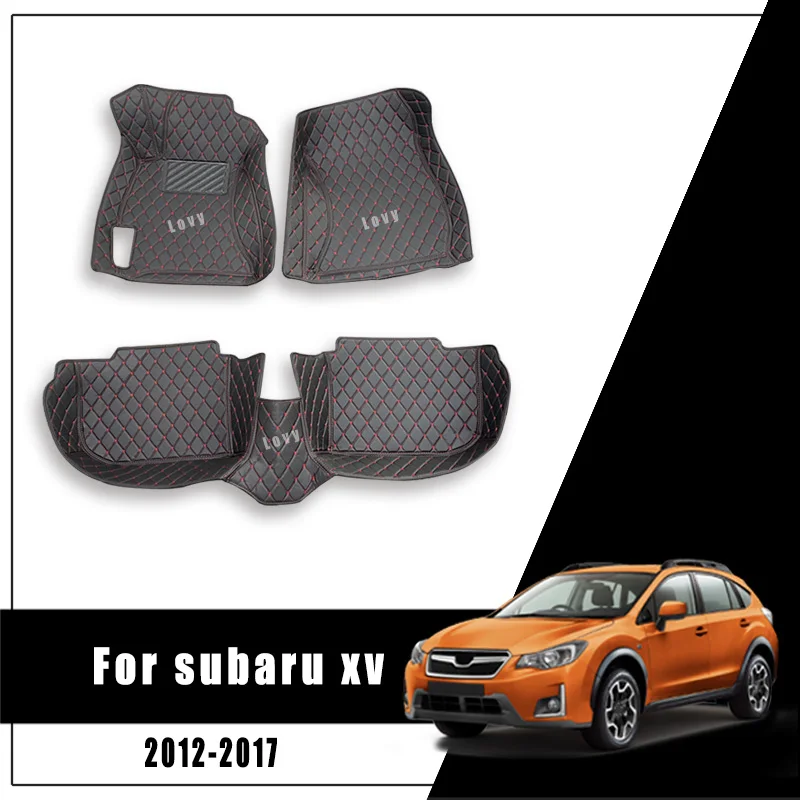 Car Floor Mats For Subaru XV 2012 2013 2014 2015 2016 2017 Leather Rugs Carpets Dash Covers Auto Interior Accessories Products