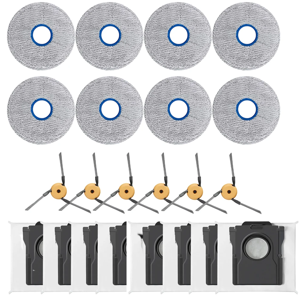 Essential For DREAME  For X60-Max Robot Vacuum Accessories: Brushes Mop Pads & Bags Cleaning Tools Home-Appliance Parts