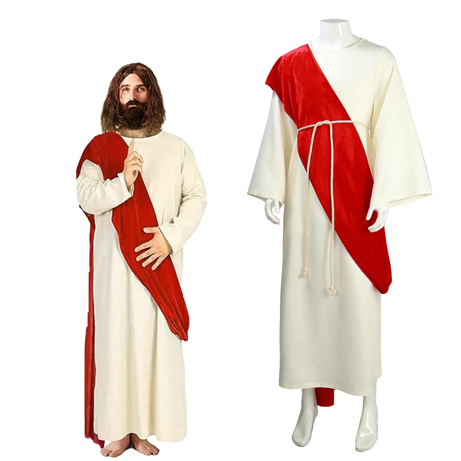 

Halloween Performance Costume Medieval Ancient Roman King Priest Outfit Priest Men's Clothing Ethnic Stage Costume Women