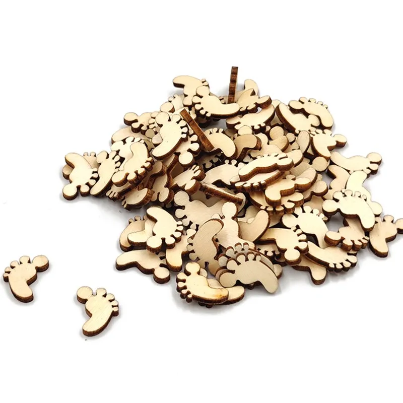 50pcs Unfinished Wood Hands Feet Cutouts Wood Craft for DIY Project Decoration and Painting