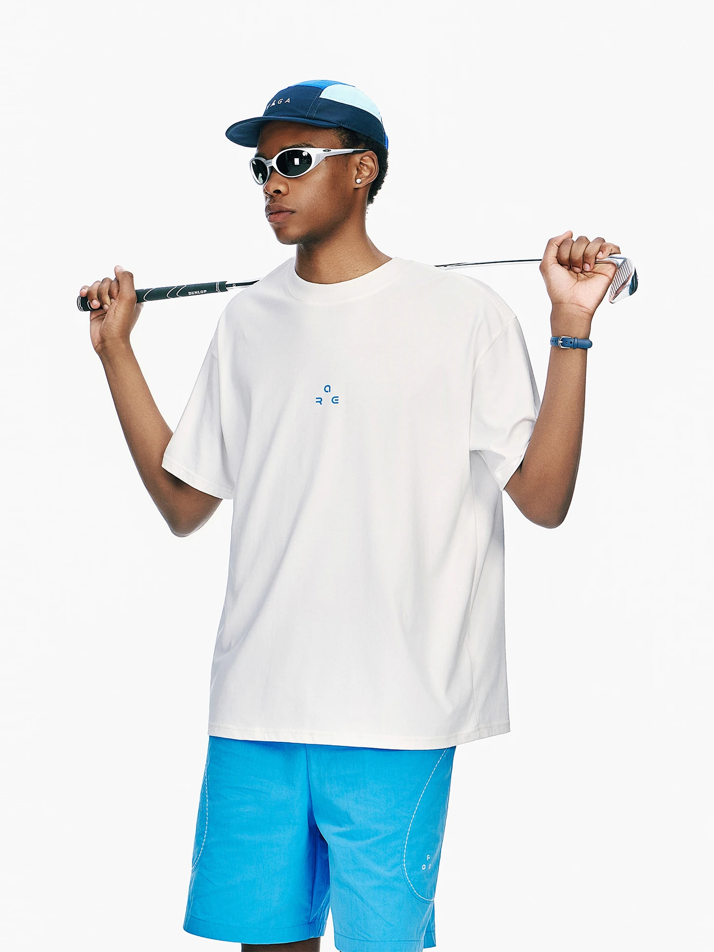 ARTANNIE Men's Quick Dry T-Shirt Short Sleeve Outdoor Sports Cool Feeling Summer New American Loose Print Cotton Casual Tee
