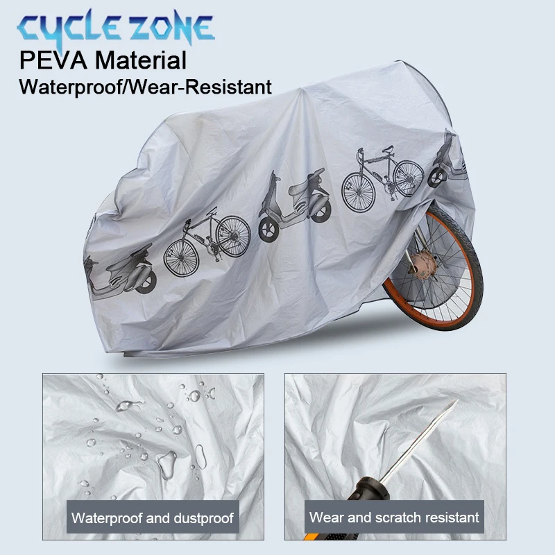 Cubierta para bicicleta, cubierta para lluvia para motocicleta, impermeable, a prueba de polvo, Anti-UV, protección exterior, cubierta para bicicleta de montaña, accesorios para todas las estaciones