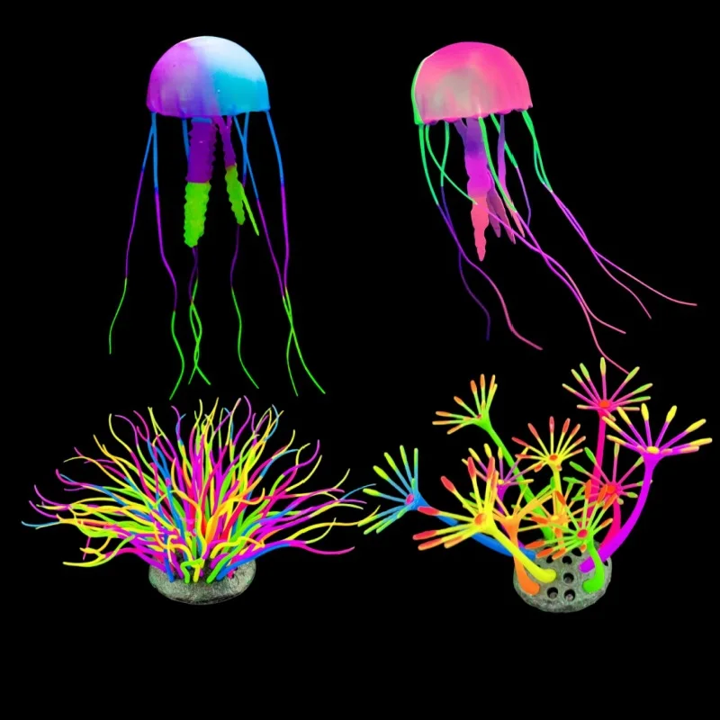 

Аквариум, аквариум, ландшафтный дизайн, красочные декоративные украшения, имитация силиконовой мягкой медузы, морской ешchin, коралловый шар, анемон