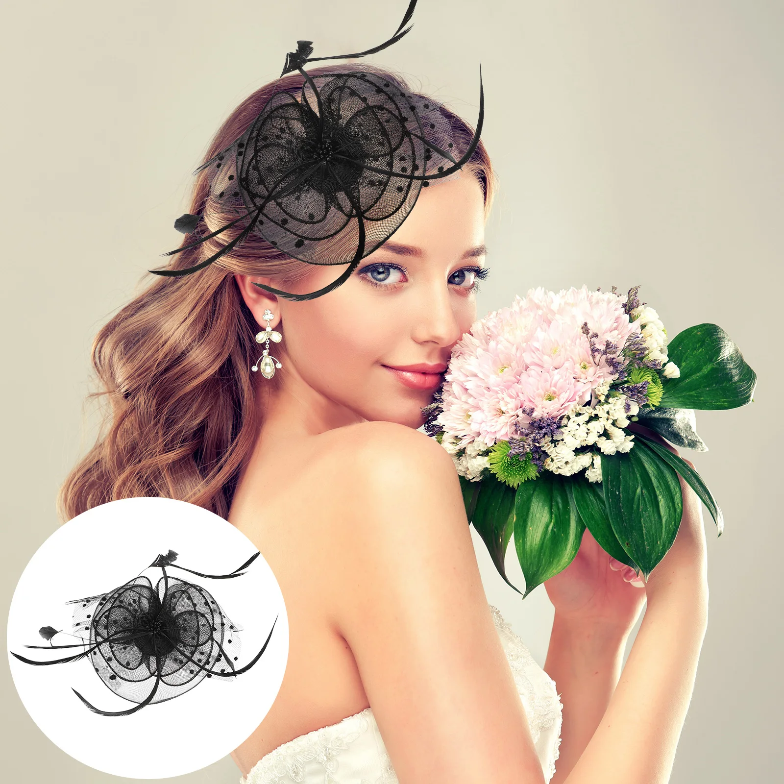 

Hat Party Hats Ladies Tea Woman Hair Accessories for Women Fascinator Charming