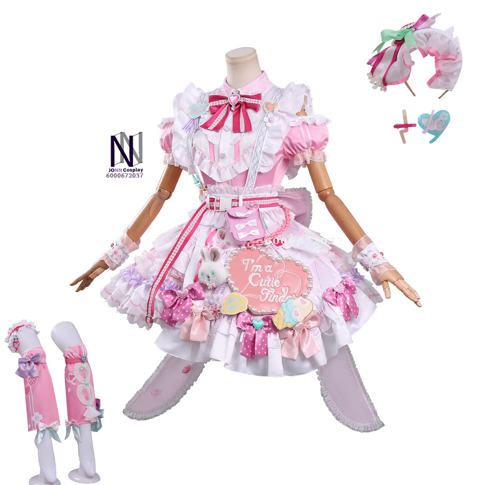 

New THE IDOLM Cosplay STER SHINY COLORS Costume Anime Hana Suzuki Role Playing Cute Pink Lolita Dress Outfit for Women Comic Con