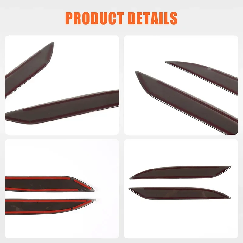 For Tesla Model 3 2023 2024 ABS Black Car Rear Fog Lamp Decorative Cover Sticker Car Accessories