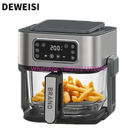 DEWEISI 5l Smart Commercial Household Electric Cooker Digital No Oil Oven air Fryer Bbq Grill Pan