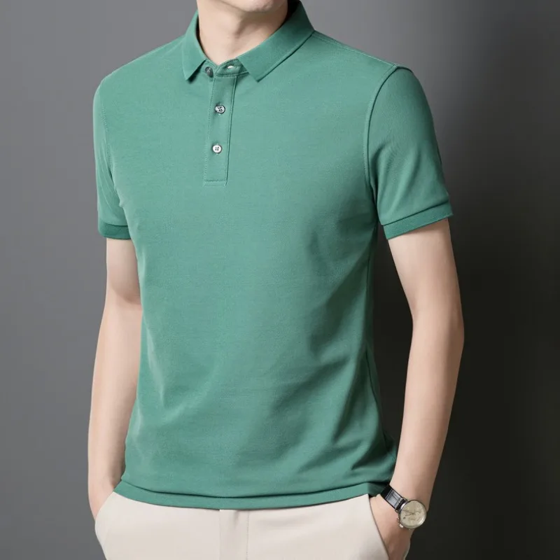 Couples Summer Soft and Comfortable Breathable Lapel Short Sleeved T-shirt Outdoor Tennis Sports Trend Quick Drying Polo Shirt