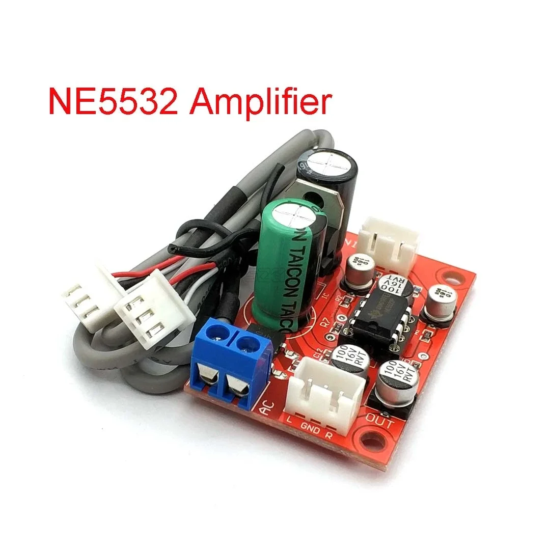 NE5532 Audio OP AMP Bobina mobile Microfono Preamplificatori Pre-Amplificatore Pre-amp Testa Magnetica Phono Amplificatore Bordo DC9-24V AC8-16V