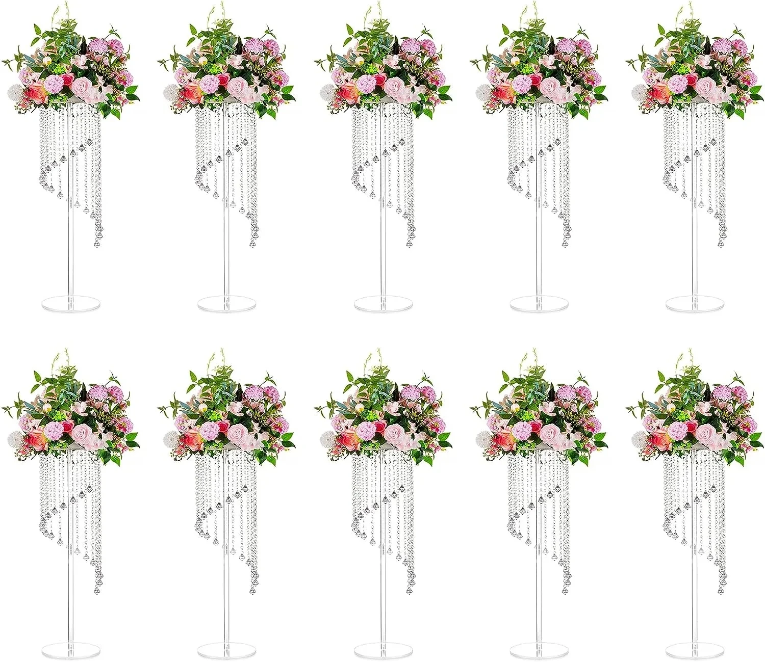 

10 Pcs Wedding Centerpieces Acrylic Vase Stands for Crystal Centerpiece Table Decorations Party Weddings Tables Decoration