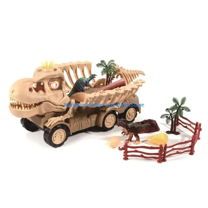 

Dinosaur Transport Truck Toy Children Kindergarten Led Toy with Music Light