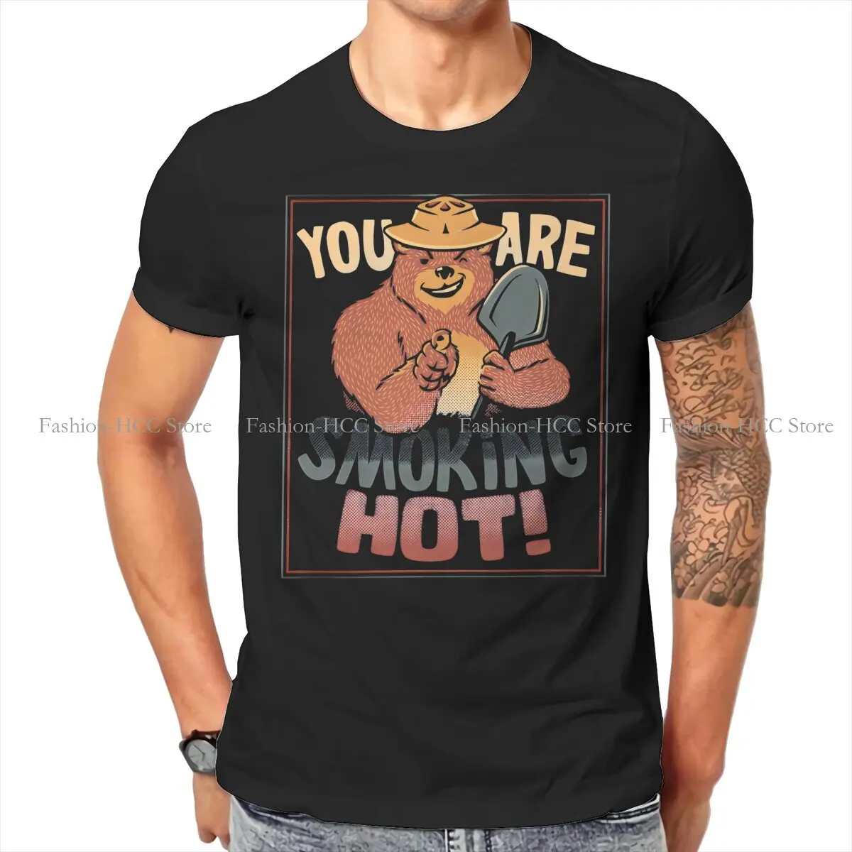 Smokey The Bear You Are Smoking Hot T Shirt Classic Goth Teenager Summer Large Cotton Men's Tees Harajuku Crewneck TShirt