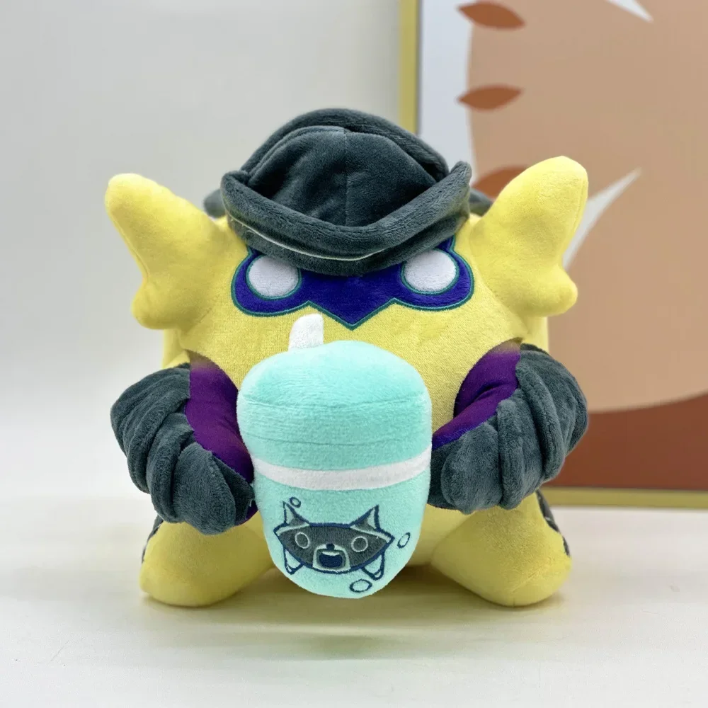 23cm New Valorant Game Figure Plush Doll Wingman Gekko Hold A Water Cup Peripherals Model Soft Birthday Gifts Toys Game Kids