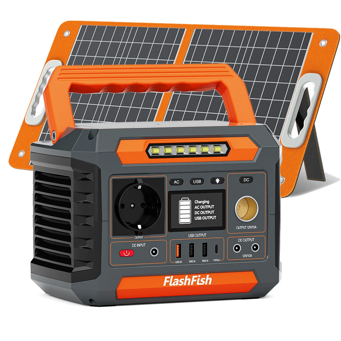 Draagbare krachtcentrale met 60W zonnepaneel, 144.3Wh Lifepo4 batterij, 200W zonnegenerator, voor thuis, buiten, kamperen, mobiel stroomvoorziening