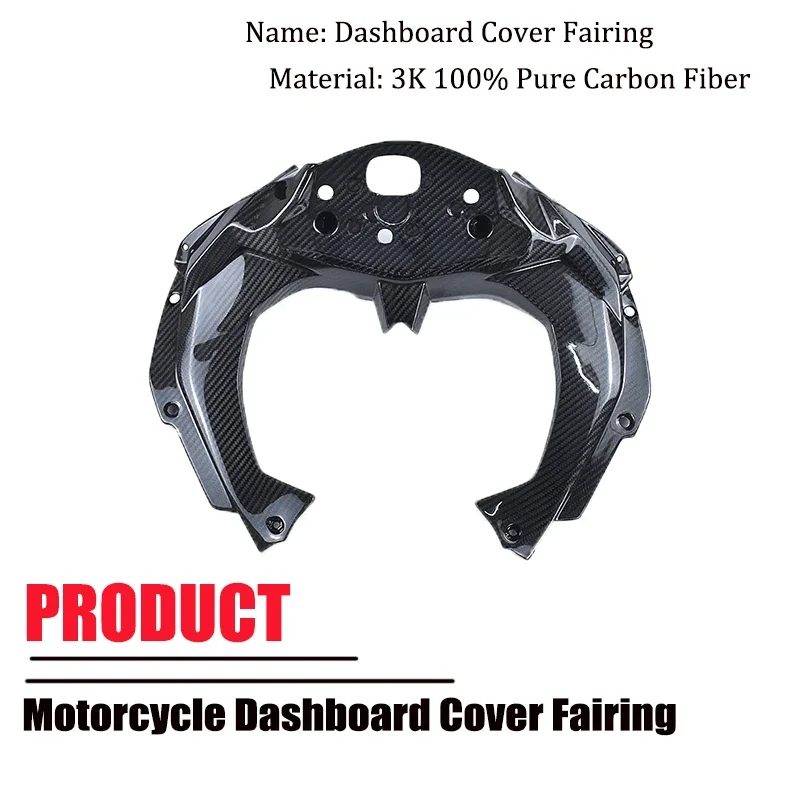 For Kawasaki ZX25R ZX-25R ZX-4RR 2020-2024 Motorcycle Accessories 3K 100% Pure Carbon Fiber Modification Dashboard Cover Fairing