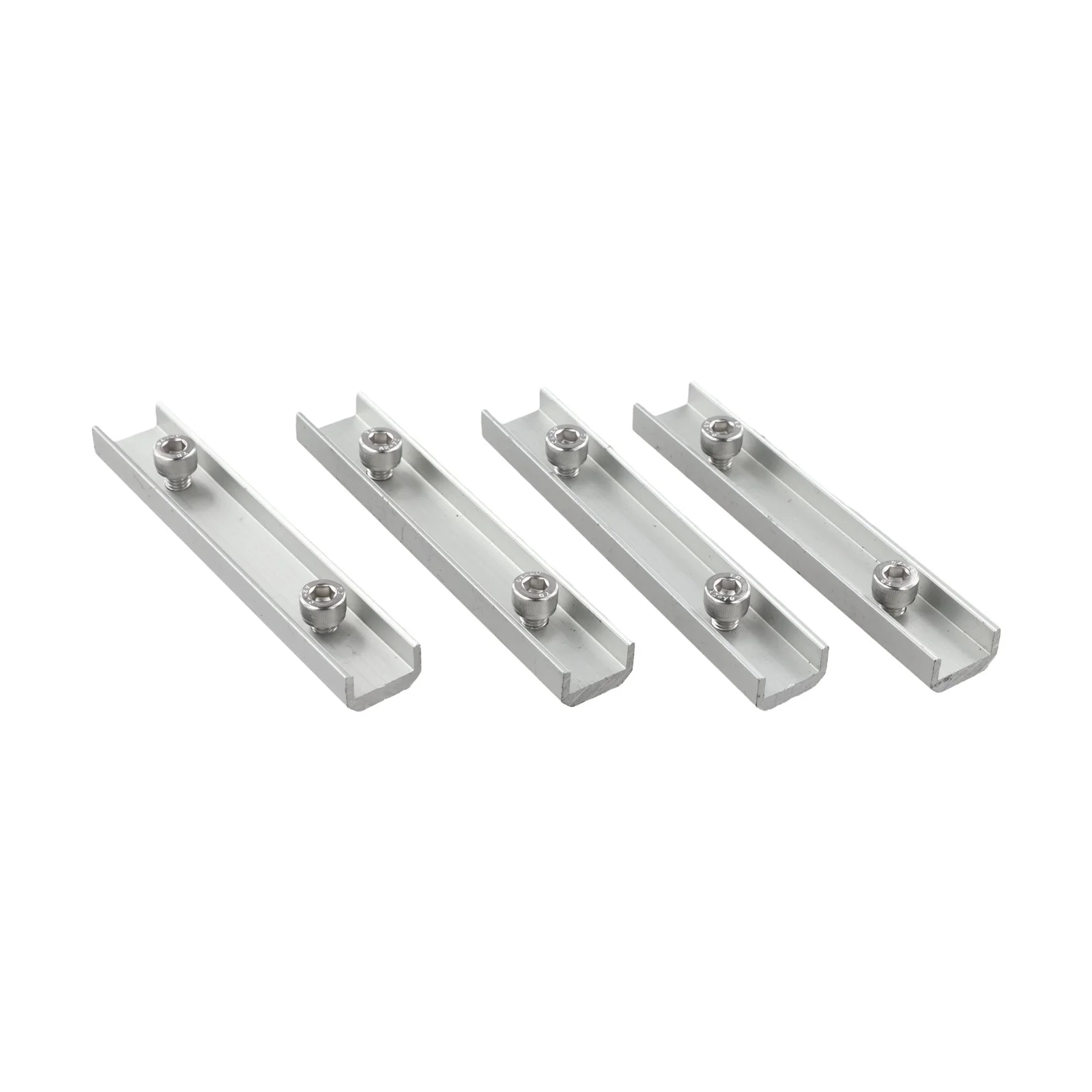 Commercial and Residential Solar System Rail Connector 4x Aluminum PV Rail Connector with Screws for 14cm Panels