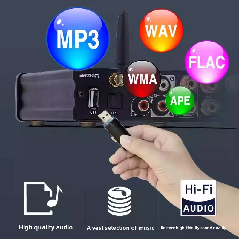 Weiliang audio brzhifi home dp9 digital amplifier - usb, high-power, audiophile-grade hi-fi bluetooth 5.3