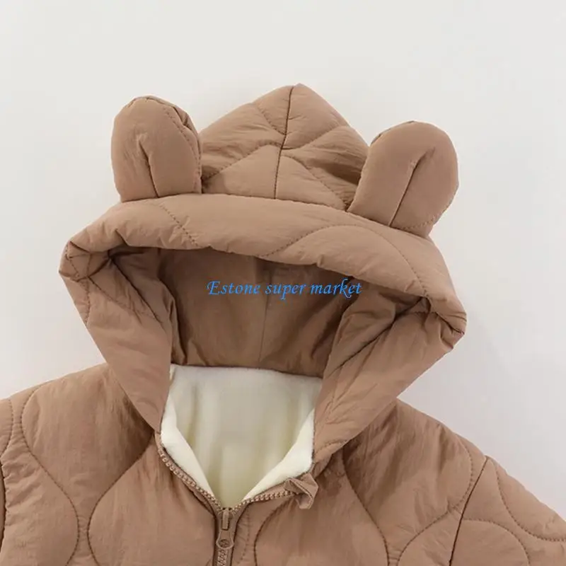 090B Snowsuit Hooded Jumpsuit Clothes Autumn Winter Coat Warm Outfits for Infant