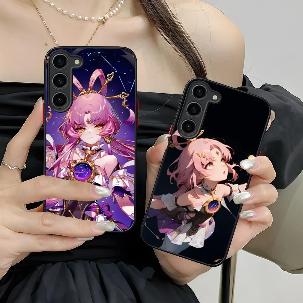 HSR Fu Xuan Silicone Mobile Phone Case for Samsung Galaxy S26 S25 S24 S23 S22 S21 Plus FE Ultra Colorful Cover