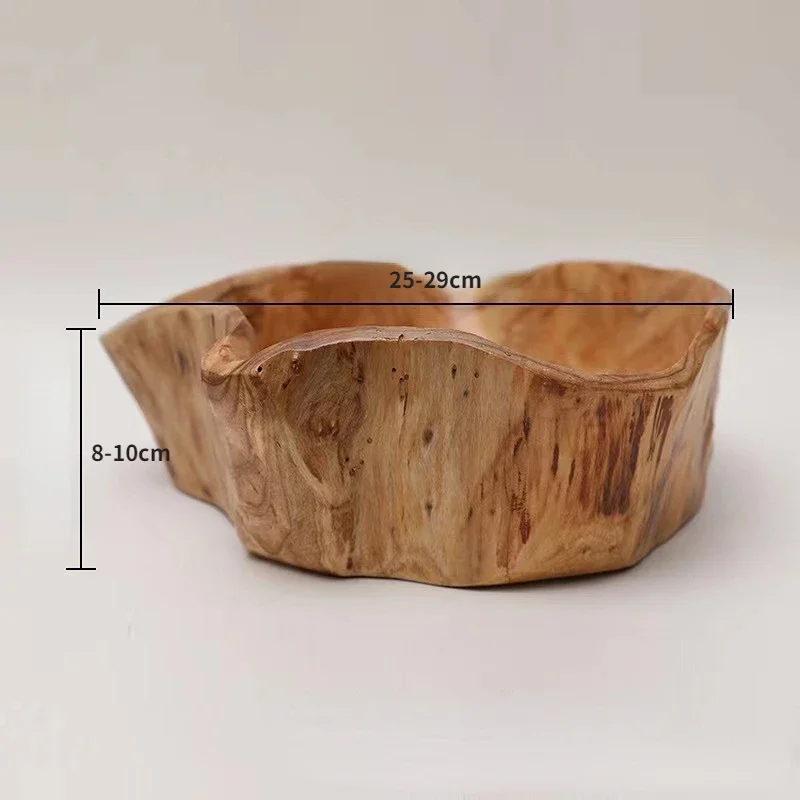 Handmade Natural Wood Fruit Tray Wooden irregular Bowl Snack Sushi Bread Dessert Candy Plate Salad Trays Home Decoration