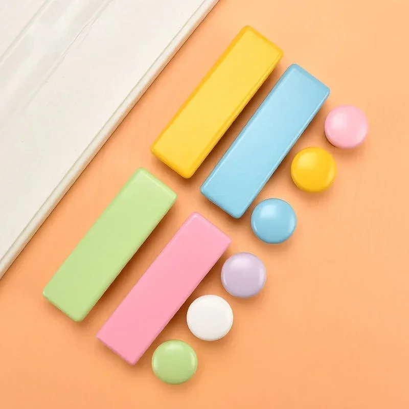 Children Wooden Cabinet Knobs and Handles Kitchen Door Handles Macaron Wardrobe Cupboard Handle Drawer Knobs Furniture Pulls