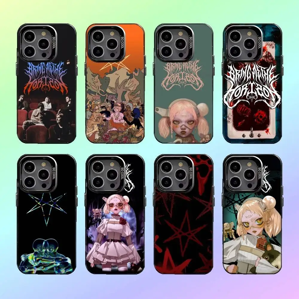 

Bring Me The Bmth H-HorizonS Phone Case For iPhone17,16,15,14,13,12,11 Colored Silver Plated Inside Cover