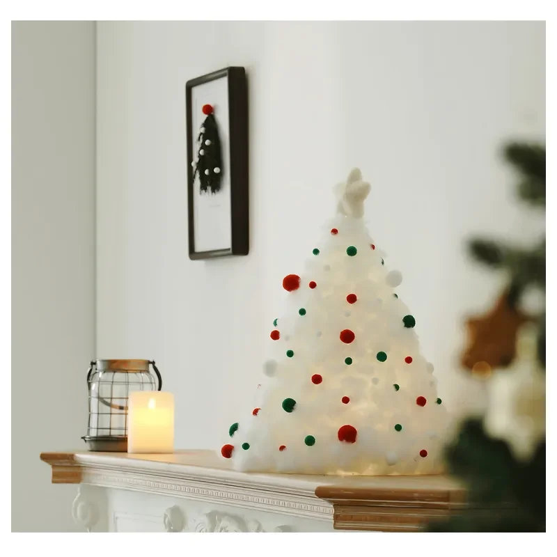 Mini Creative Desktop Christmas Tree Decorations for Home Living Room Holiday Atmosphere Scene Layout Props