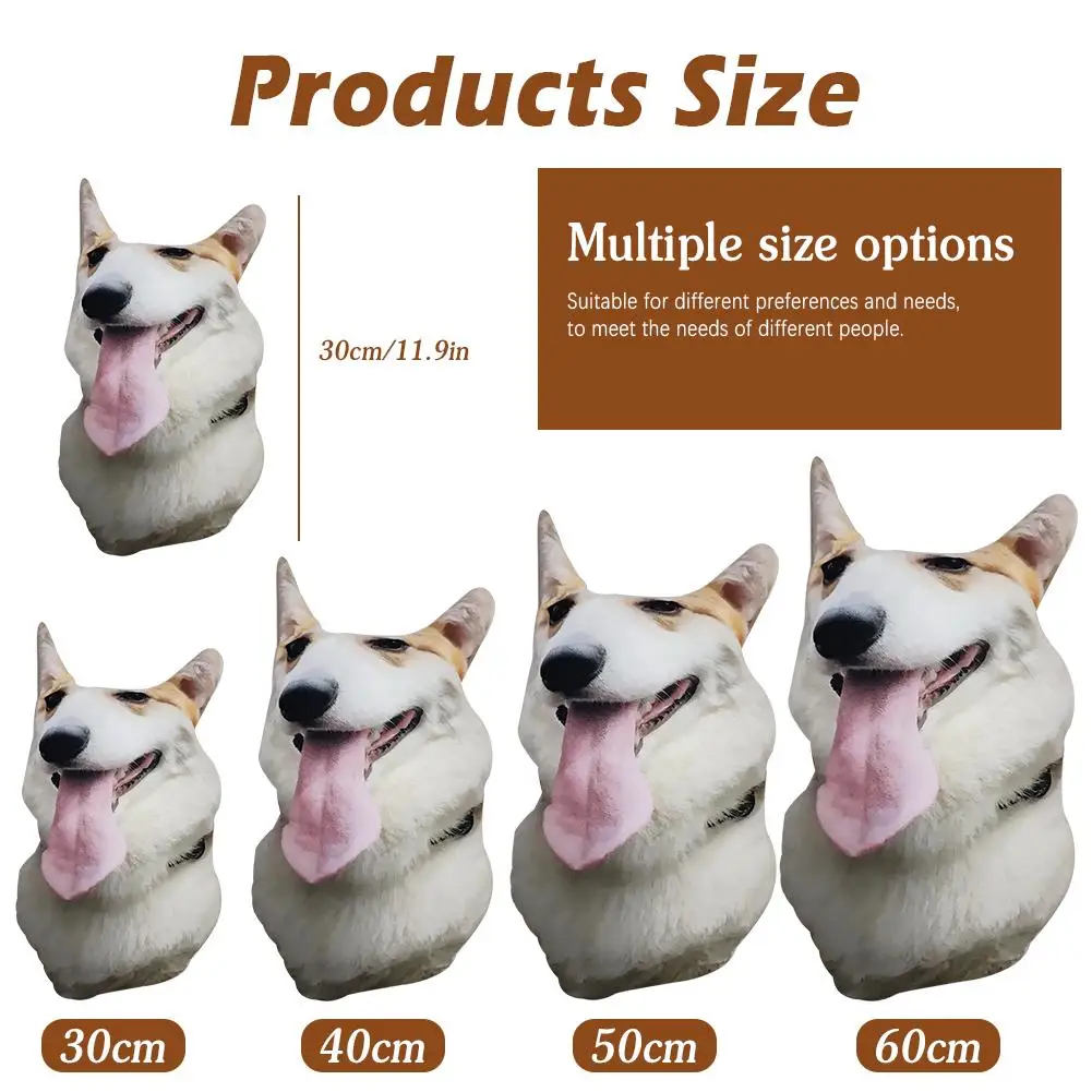 Personalized Photo DIY Ugly Pillow Customized Special-Shaped 3D Cat Dog Pet Character Long Backrest Pillow Doll Sofa Kids Gifts