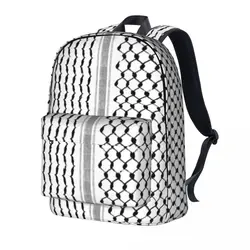 Folk Pattern Backpack Abstract Geometric Rhombus Boy Polyester Cycling Backpacks Xmas Gift Breathable Cute School Bags Rucksack