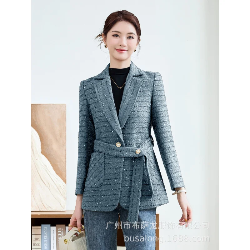

2025New Model Busa DragonbusalongWomen's Long Sleeve Professional Blazer Formal Single Jacket Workwear2623
