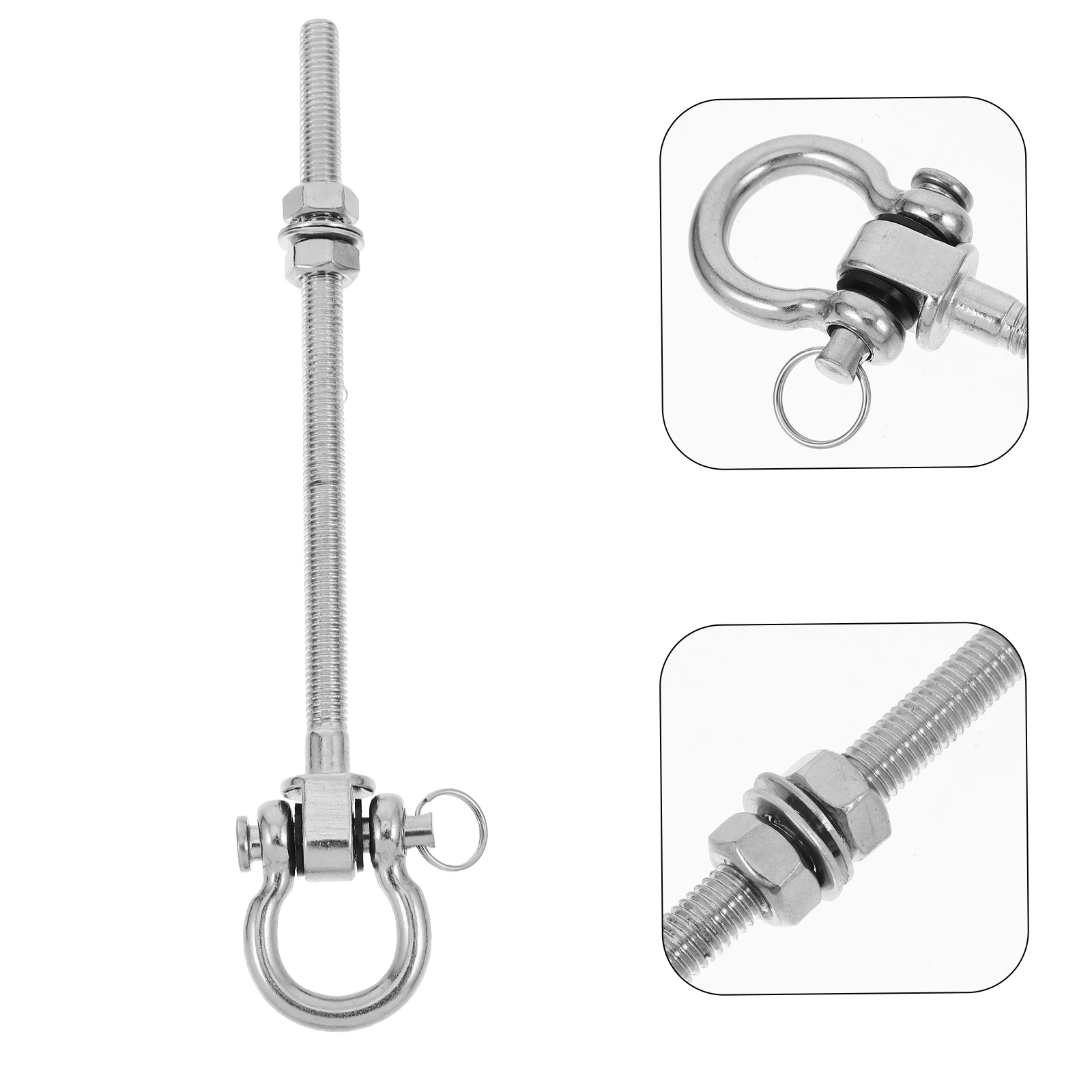 

1pc Heavy Duty Stainless Steel Swing Hanger For Porch Patio Indoor Outdoor Use Detachable Hooks Hanging Chair Hammock Swing Set