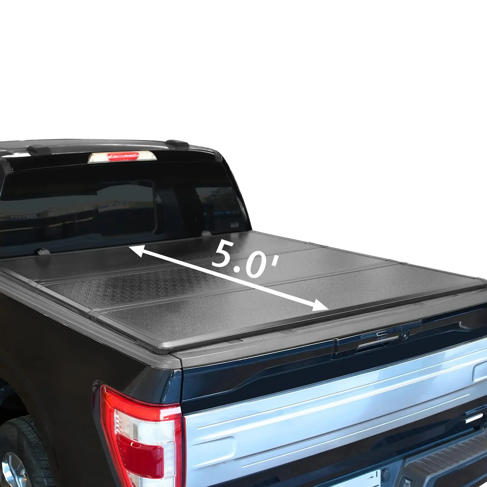 Shiny Black Hard Tri-Fold Truck Bed Waterproof Tonneau Cover for Ford F150   Part Accessories