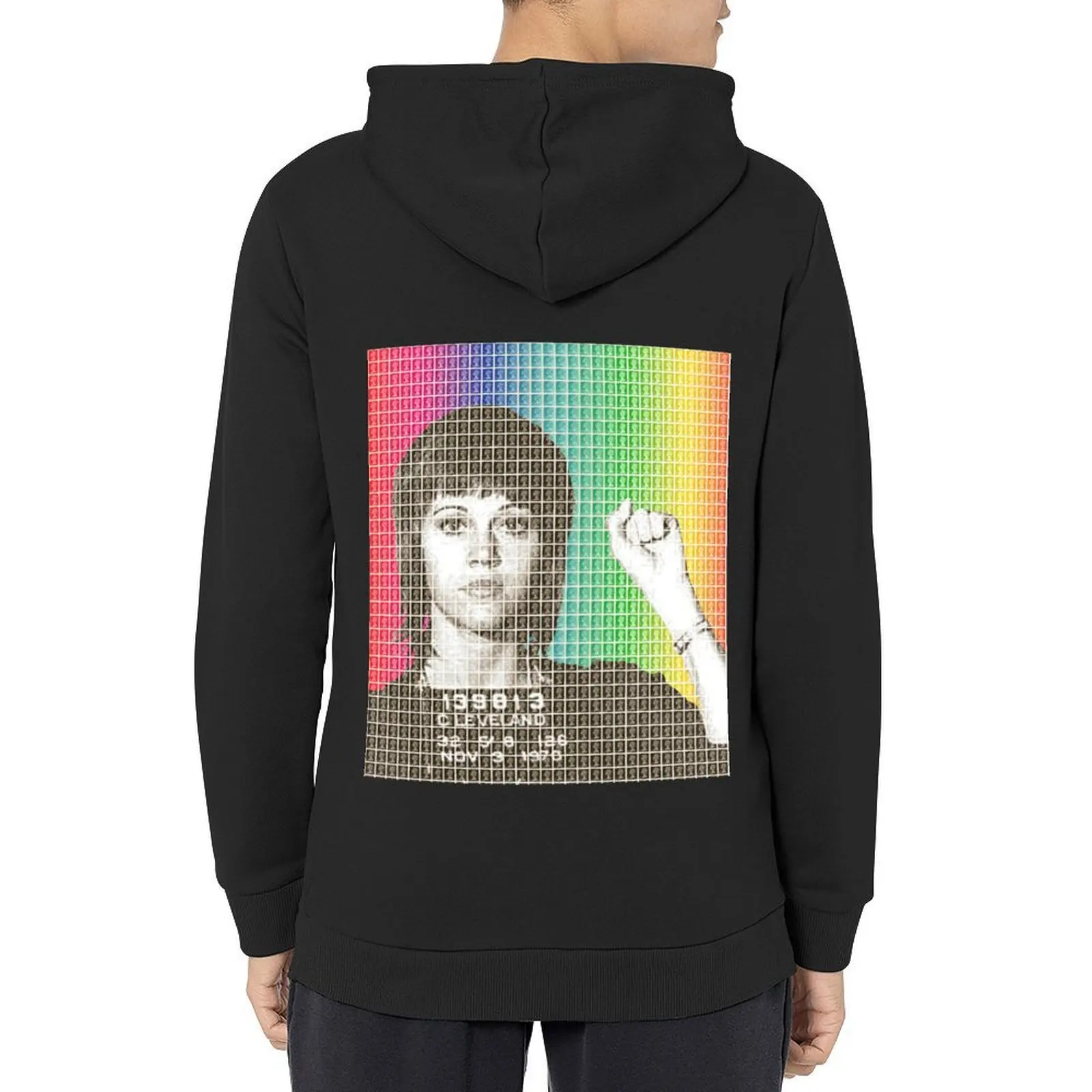 

Jane Fonda Mug Shot Hoodie men clothing japanese style male clothes autumn jacket men pullover hoodies